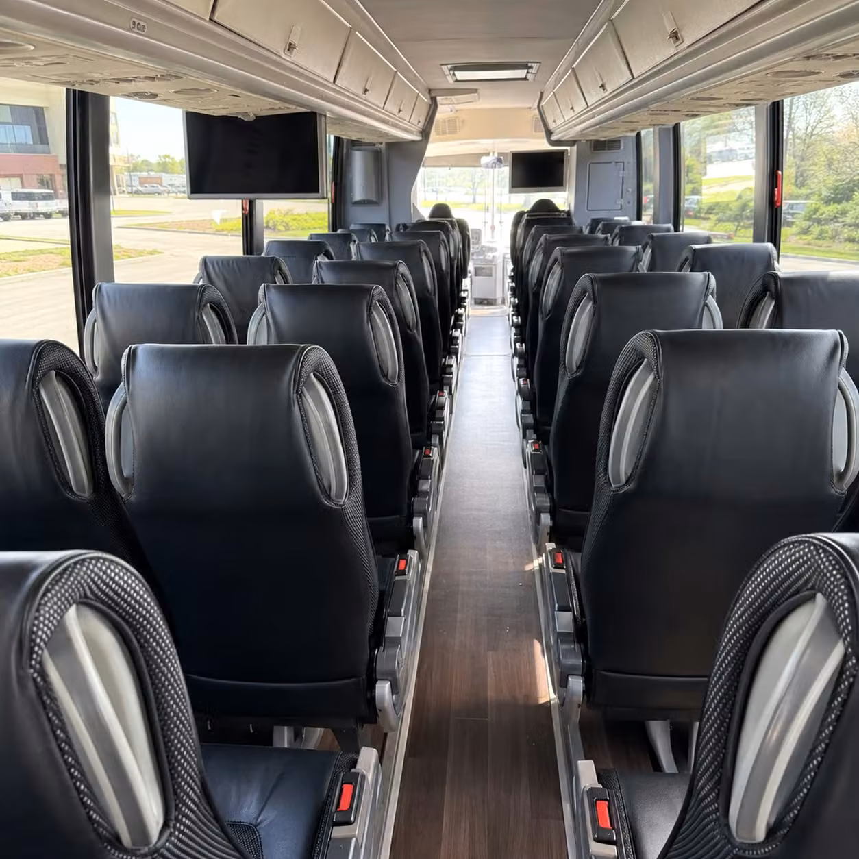 oklahoma city charter bus interior
